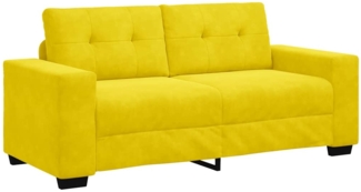 vidaXL Zweisitzer-Sofa Gelb 140 cm Samt 4105128