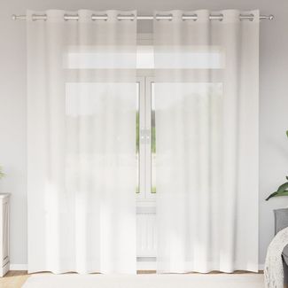 vidaXL Voile Vorhänge mit Ösen 2 Stk. Weiß 4102152