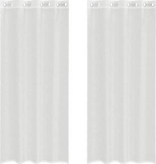 vidaXL Voile Vorhänge mit Ösen 2 Stk. Weiß 4102152