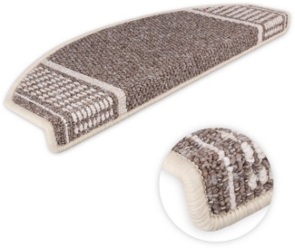 Metzker® Stufenmatte Stufenmatten Potsdam, Halbrund, Höhe: 6 mm, 15 Stück im Set - Braun