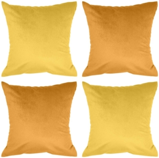 Amilian Kissenbezüge - 4er Set Kissenbezug - Zierkissenbezüge - Kissenhüllen, (4 Stück), 40x40 cm, Kissenhülle für Kissen, Zierkissen, Sofakissen, Dekokissen