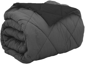 vidaXL Ganzjahresbettdecke Schwarz und Anthrazit 240 x 260 cm 42025607