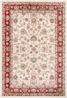 Mazovia Orientteppich Oriente Teppich - Traditioneller Teppich Orient Rot Creme, 60 x 100 cm, Geeignet für Fußbodenheizung, Pflegeleicht, Wohnzimmerteppich