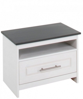 Home affaire Schuhbank Lukas, Sitzbank, Sitzkommode, aus massiver Kiefer, mit dekorativen Fräsungen