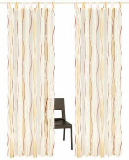 OTTO home Gardine DIMONA (2 St), Schlaufen, transparent, Voile, 2-er Set, Voile, Polyester, Wellen