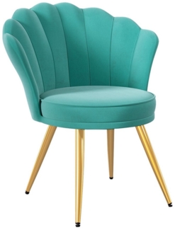 HawthyHome Esszimmerstuhl Samtgepolsterter Stuhl mit Rückenlehne, Armlehnen und Metallfüßen (1 St), Komfort und Ästhetik tragen zur Verbesserung der Lebensqualität bei