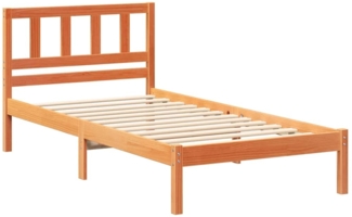 vidaXL Bettrahmen Wachsbraun 90 x 190 cm Massives Kiefernholz 872256
