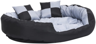 vidaXL Hundekissen Wendbar und Waschbar Grau und Schwarz 110x80x23 cm 171209