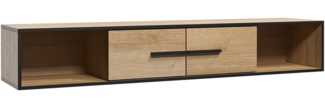 AX LIVING Wandregal mit Türen Fabriani Eiche Riviera 179 cm Breite