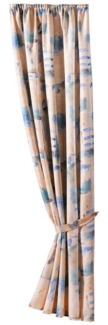 Weckbrodt Vorhang Matteo, Kräuselband (1 St), halbtransparent, Satin, bedruckt, leichte Qualität, mit Raffhalter, Gardine, Store