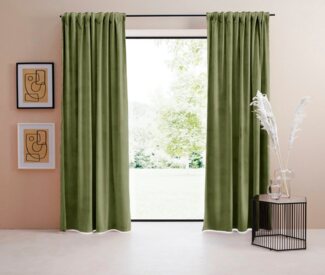 LeGer Home by Lena Gercke Vorhang Samt Ladina, Multifunktionsband (1 St), blickdicht, Polyester, blickdicht, gewebt, verschiedene Größen, Bestseller