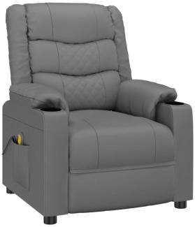 vidaXL Massagesessel Grau Kunstleder [348052]