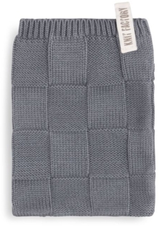 Knit Factory Ivy Waschlappen 12x24 cm Grau