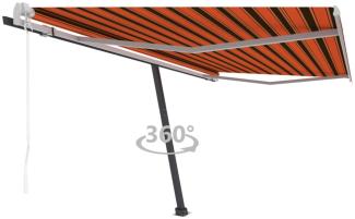 vidaXL Standmarkise Automatisch 400x300 cm Orange/Braun 3069750