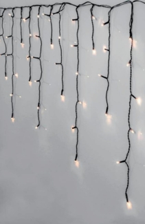 EGLO LED-Lichtervorhang CRISPY ICE WHITE, Weihnachtsdeko, 960-flammig, LED Lichterkette / schwarz / 960X0,064W / Beleuchtung - Weihnachten