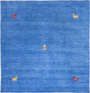 Morgenland Gabbeh Teppich - Softy quadratisch - 150 x 150 cm - blau