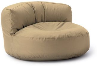 Lumaland runde Outdoor Sitzsack-Lounge, Polyester, Beige, 90 x 50 cm, 320 l