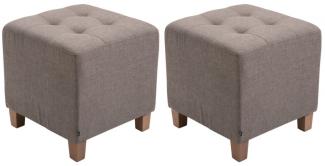 2er Set Sitzhocker Pharao, antik-hell