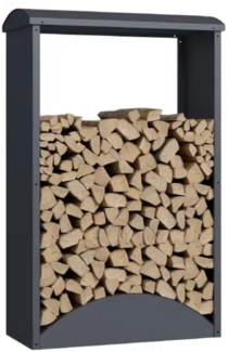 osoltus Brennholzregal Kaminholzregal Metall Anthrazit H. 160cm B. 98cm