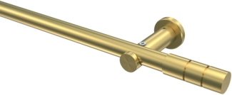 Gardinenstangen-Set Platon Elanto 160 cm, 1-läufig (ohne Ringe), 20 mm Ø Messing-Optik