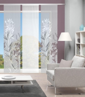 Vision S Schiebegardine 3ER SET SEMORA, Paneelwagen (3 St), halbtransparent, HxB: 260x60, Schiebevorhang 3er Set Digitaldruck