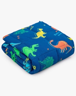 SiviO Gewichtsdecke Kinder Therapie-Bettdecke Weiche Kuschelige Bettdecke, für natürliche Erholung und Schlaf, 90x120 cm,Blau Dinosaurier,2.3kg