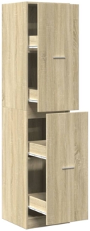 vidaXL Apothekerschrank Sonoma-Eiche 40x41x174,5 cm Holzwerkstoff 3309647