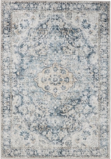 Interiyou Teppich Gent, Rechteckig, Höhe: 5 mm, Vintage Kurzflor für Wohnzimmer, Schlafzimmer, waschbar, pflegeleicht