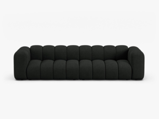 Micadoni Modulares Sofa Lupine 4-Sitzer Boucle Baloo Schwarz