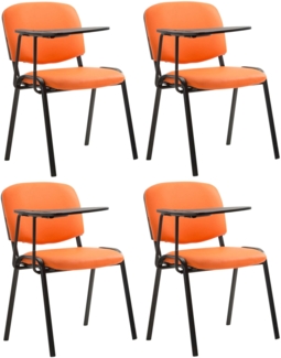 CLP 4er Set Stühle Ken mit Klapptisch Kunstleder gepolstert,orange