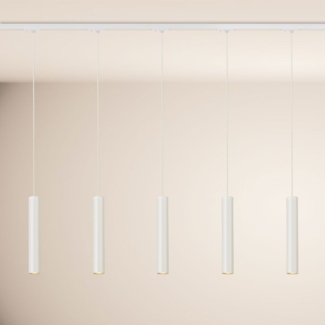 s.luce Crutch Hängelampe 1-Phasen-Schiene 200cm Endeinspeiser Weiß