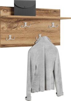 INOSIGN Garderobenpaneel Paris (1 St), Praktische Wandgarderobe mit Doppelhaken (B/T/H): 70/21,5/40 cm
