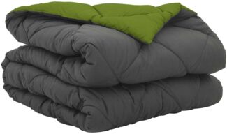 vidaXL Sommerdecke Grün und Anthrazit 200x135 cm Mikrofaser 42025440