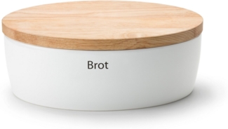 Continenta Brottopf oval mit Holzdeckel 36x23x13,5 cm