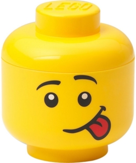 Room Copenhagen 'LEGO Storage Head Silly' Aufbewahrungsbox gelb mini