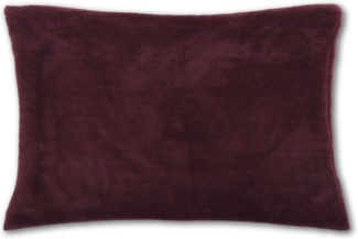 Kissenhülle Kuschel 40x60cm Kissenbezug Dekokissen Auswahl: rotbraun - kastanienbraun mit Füllung