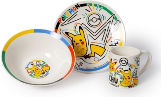 The Pokémon Company Tasse Pokémon - Rainbow Pikachu Frühstücksset (NEU & OVP)