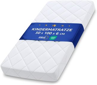 Matratze Kinderbett Mattress 50x100 cm Kindermatratze für Babybett Reisebett Beistellbett und Gitterbett Kinderbettmatratze Bettmatratze für Baby und Kinder 50x100 Oeko-Tex