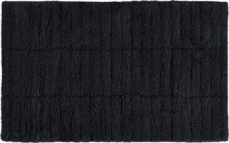 Zone Denmark Badematte Tiles, Badteppich, Badvorleger, Duschvorleger, Baumwolle, Black, 80x50 cm, 331847