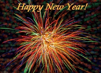 Tischsetmacher Platzset Silvester - Happy New Year - buntes Feuerwerk - 44 x 32 cm, (12-St, Made in Germany), aus hochwertigem premium Papier