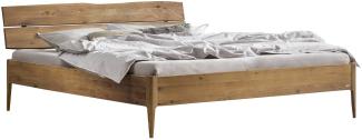 Hasena Lounge Sabbioni 160x210 Wildeiche natur, geölt - Fusshöhe 25 cm Massivholzbett