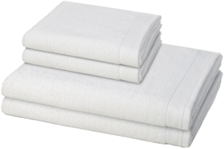 Möve Premium 4 tlg. Frottier-Set - 2 X Handtuch (50 X 100cm), 2 X Duschtuch (80 X 150cm) - 550 g/m² - Snow