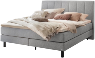 Donna Boxspringbett schwarz Polyester/Polyamid/Viskose 214cm x 163cm x 115cm