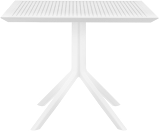CLP Tisch Sky 80 x 80 cm wetterfest und UV-beständig,weiß