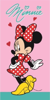Disney Minnie Mouse Badehandtuch – Hautfreundliches & strapazierfähiges Handtuch 70x140 cm