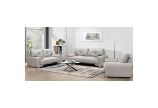 Beautysofa Polstergarnitur Maxime lux, (Sessel + Zweisitzer + Dreisitzer aus Kunstleder, Couchgarnitur im modernes Stil), mit Wellenfedern, mit dekorativen Nähten und bequemer Sitz