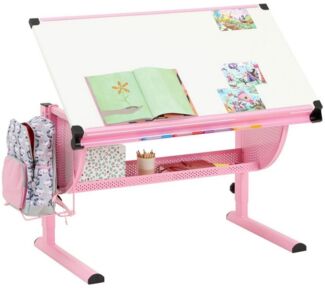 CARO-Möbel Kinderschreibtisch SARI, Kinderschreibtisch höhenverstellbar Schreibtisch neigbar Tisch mit Abl