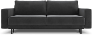 Micadoni Sofa Caro 3-Sitzer Samt Grau 140x200