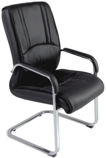 Rocada Besucherstuhl Kunstleder schwarz