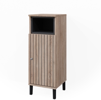 Midischrank Aquis Sonoma 30 x 81.8 cm mit Tür und offenem Fach Vicco